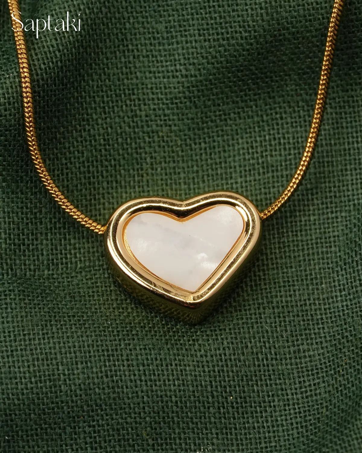 Pearl Heart Glow Pendant Necklace - Image 4